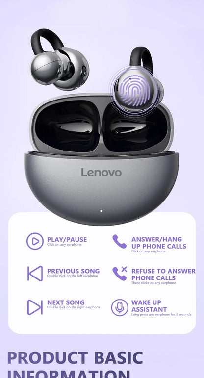 Lenovo Wireless Bluetooth 5.4 Earphones TWS Panoramic Sound Effects Ultra Long Battry Life Headphones Comfortable To Wear TA410