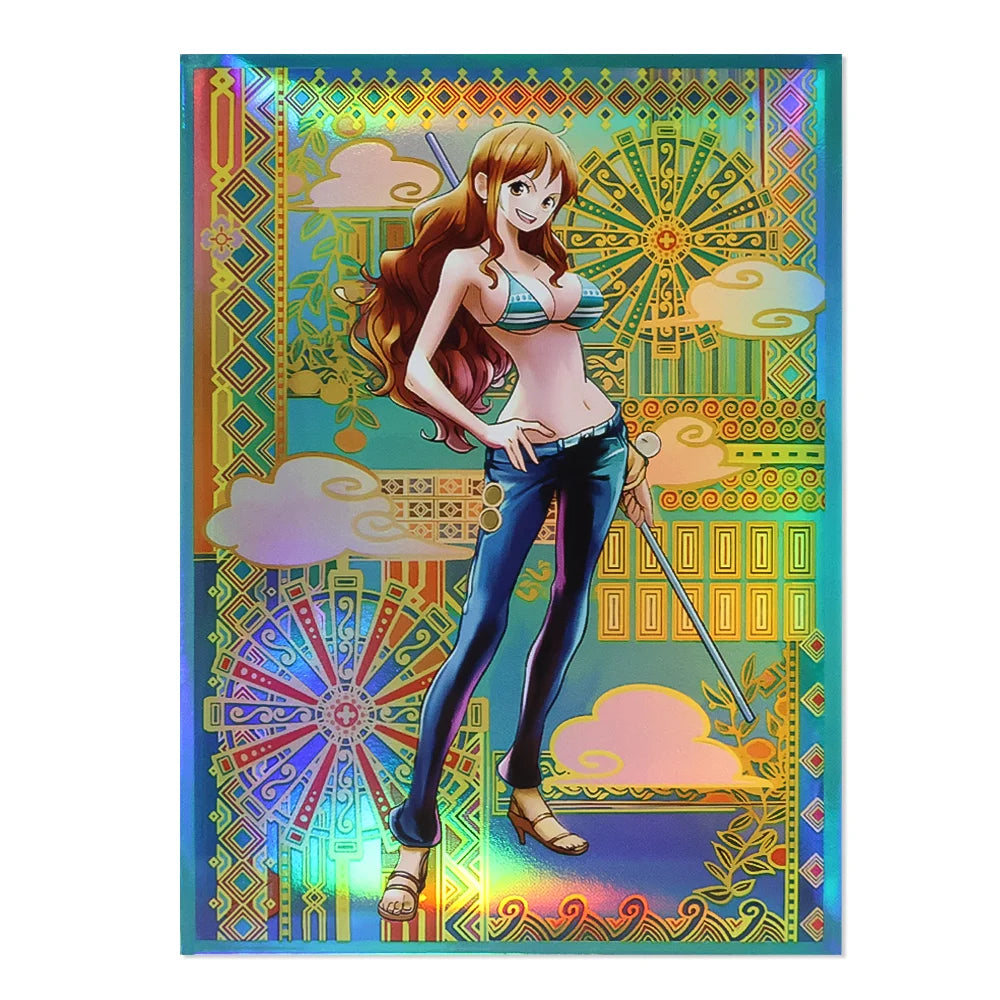 60Pcs 67x92mm Anime One Piece Card Sleeves Ace Luffy Zoro Shanks Empress Nami OPCG PTCG /MTG/PKM Trading Cards Protector Case