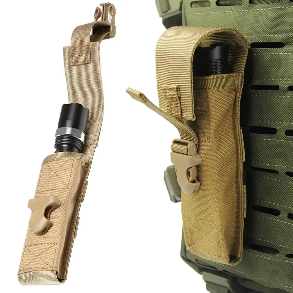 Flashlight Pouch Torch Holder Case Molle EDC Tool Waist Bag Outdoor Sport Camping Hiking Hunting Accessories Scissor cover