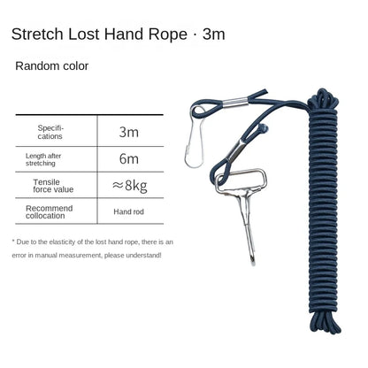 LINNHUE steel wire rope guard rod rope fishing rope big telescopic fishing fishing high elastic fishing rod automatic telescopic