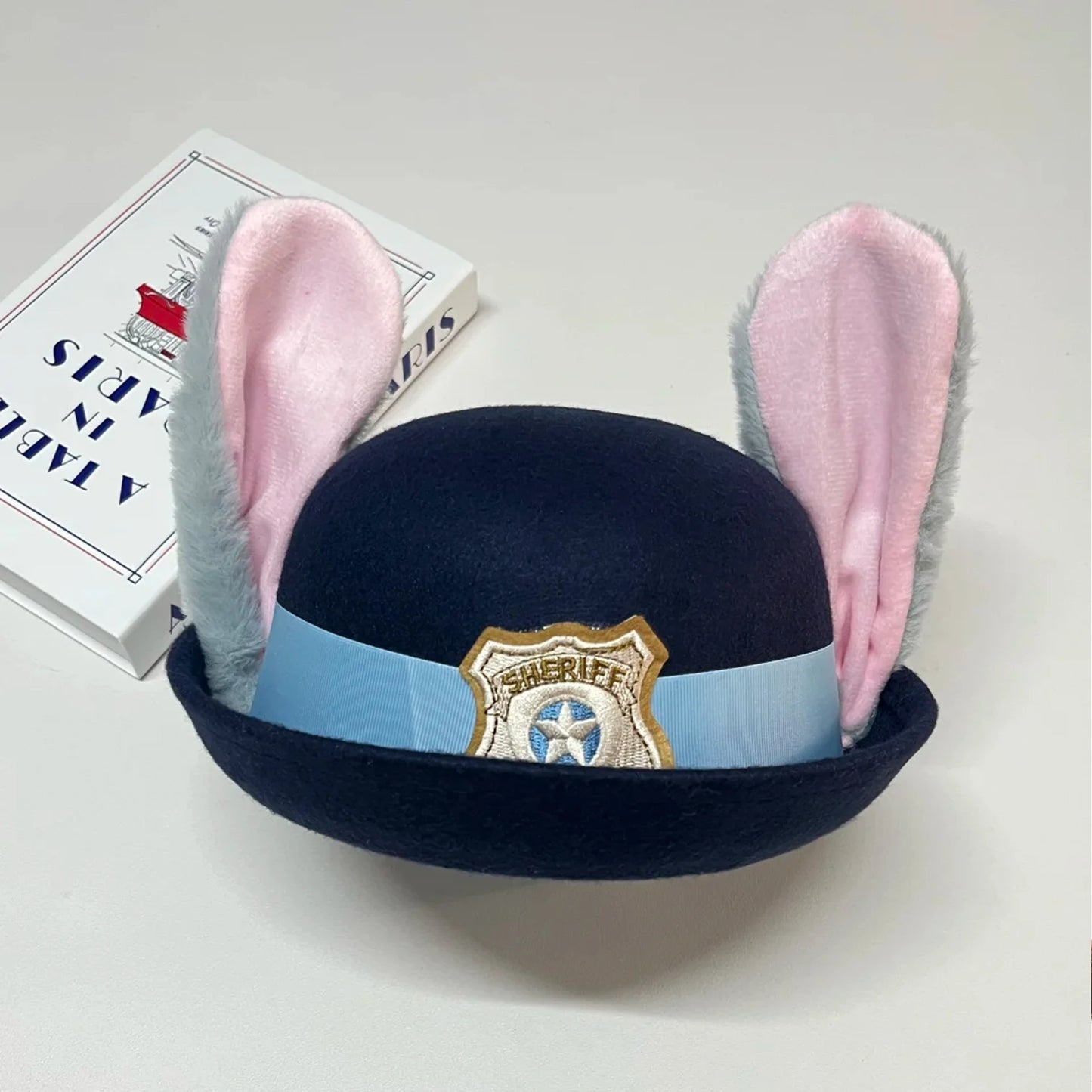 HOT Disney Zootopia 2 Judy Bendable Bunny Ear Sheriff Hat | Movie Cos Accessory | Xmas/Anime Rabbit Police Headwear