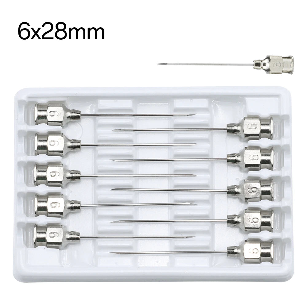 10pcs Stainless steel veterinary needles Syringe Dispensing Needle For Farm,Fluid Supplement,Livestock, Poultry,Glue Dispensing