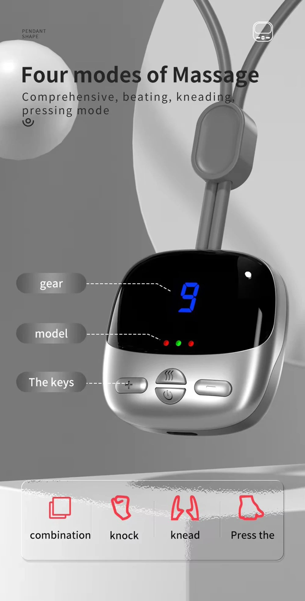 NEW Mini Smart Hanging Neck Shoulder Cervical Spine Massager Mini Portable Hot Compress Neck Artifact Dredging Neck Protector