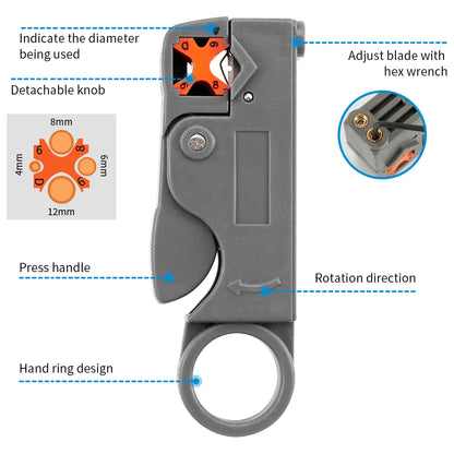 Stripping Pliers Decrustation Wire Cable Tools Stripper Stainless Steel  Hexagon Wrench Accessorie Insulated Electrical Straight