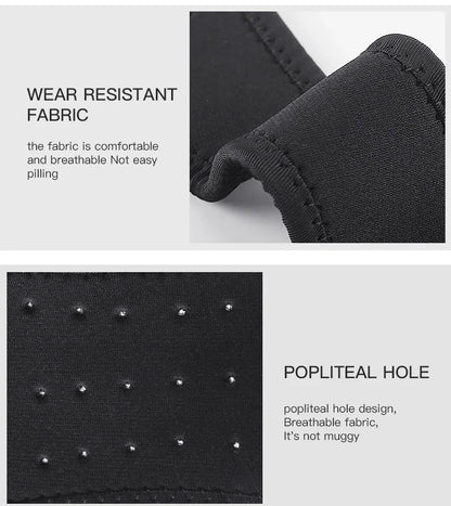 1PC Pressurized Knee Wrap Sleeve Support Bandage Pad Elastic Braces Knee Hole Kneepad Safety Basketball Tennis Cycling Knee Pads
