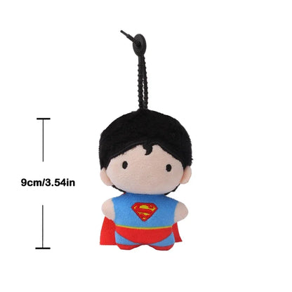 9cm Soft Plush Keychain DC Justice League Batman Superman Harley Quinn Joker Cute Cartoon Movie Dolls Creative Christmas Gifts