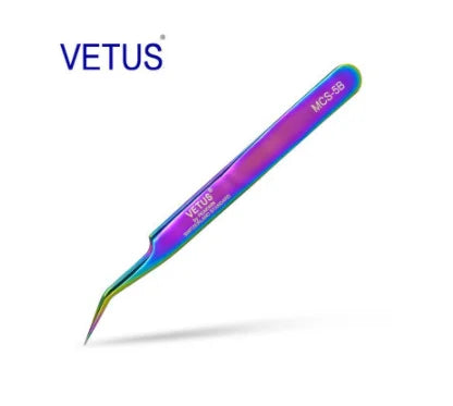 100% Vetus Original MCS Series New Style Premium Eyelashes Tweezers Ultra Fine Tip Improve for 3D 6D Lashes Extensions