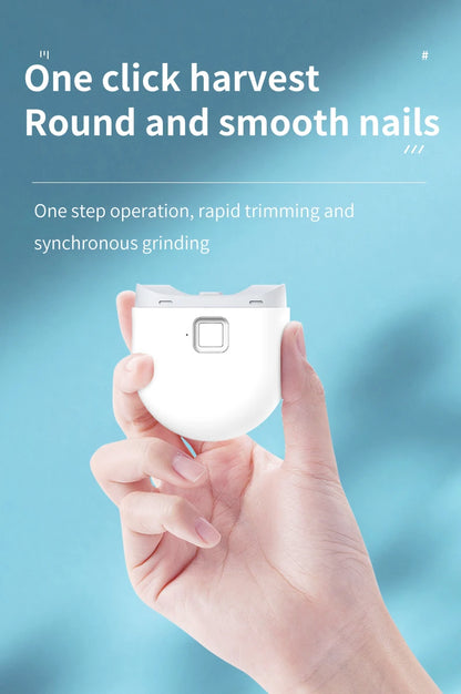 With Light Rechargeable Electric Nail Clipper - Automatic Grinding Polishing Trimmer Cutter for Baby Adult Manicure