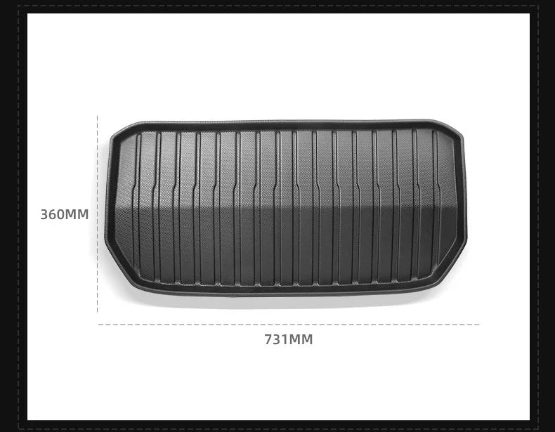 for Tesla Model 3 / Y Front Rear Trunk Mats Upgrade TPE Lower Storage Box Pads Protective Cover Cargo Liner Trunk Tray Floor Mat