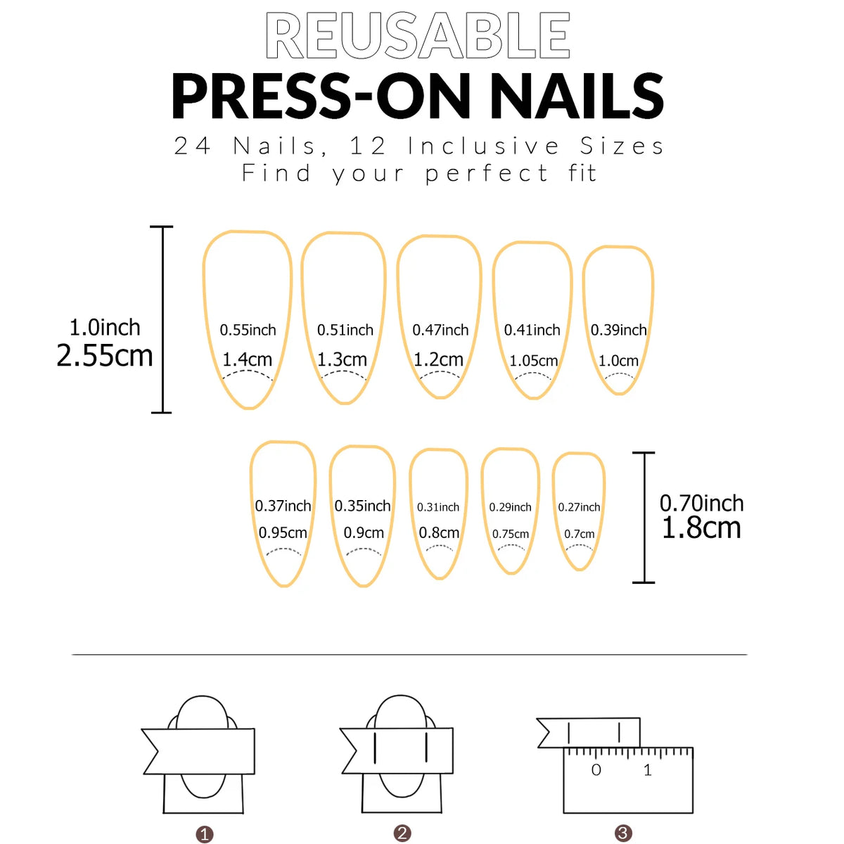 24pcs/set short square fake nails for women cute bride heart white french tips faux ongles y2k press on false nail supplies