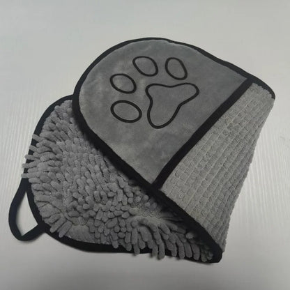 1Pcs Super Absorbent Pet Bath Towel Quick-drying Cat Towels Convenient Soft Bath Robe Dry Pet Cleaning Washcloth Dog Accessories