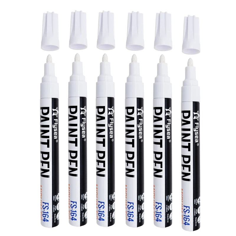Black/White Oil Based Paint Pens, Permanent Marker for Metal, Wood, Canvas, Fabric, Plastic, Tire, Glass, Waterproof