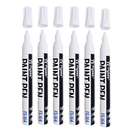 Black/White Oil Based Paint Pens, Permanent Marker for Metal, Wood, Canvas, Fabric, Plastic, Tire, Glass, Waterproof