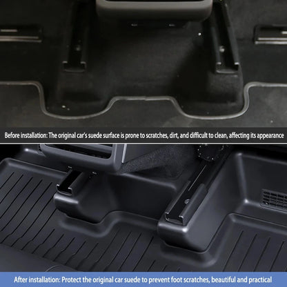 For Tesla Model Y Juniper 2025 2026 Under Seat Corner Guard Seat Slide Rail Protector Cover Anti-Kick Decor Flocking Accessories
