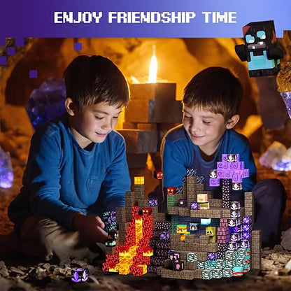 100-300pcs Magnetic Tiles Building Blocks Set,My World Figures Bricks, STEM Educational Toys for Kids Ages 3-10,Boys Girls Gifts