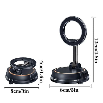 2026 Upgraded 360° Vacuum Magnetic Car Phone Holder for Magsafe 96LBS Strongest Suction 2800gf Car Mount Universal Dashboard Win
