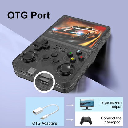 R36S Portable Handheld Game Console 3.5 Inch IPS Screen 640x480 Resolution 64GB Built-in Memory Classic Games Preloaded