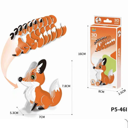 Children's Cartoon Dinosaurs 3D Three-dimensional Puzzle Toys DIY Puzzle Creative Paper Animal Model Assembly  baby toys