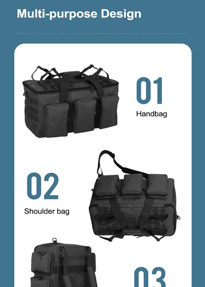 55L Luggage Duffel Bag Camping Backpack Tactical Large Bags Men's Hiking Travel Mountaineering Trip Utility Gym Weekend Duffle
