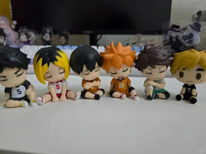 New In Stock Japanese Anime Volleyball Youth Shoulder To Shoulder Sleep Blind Box Kawaii Action Figure Desktop Ornament Gifts