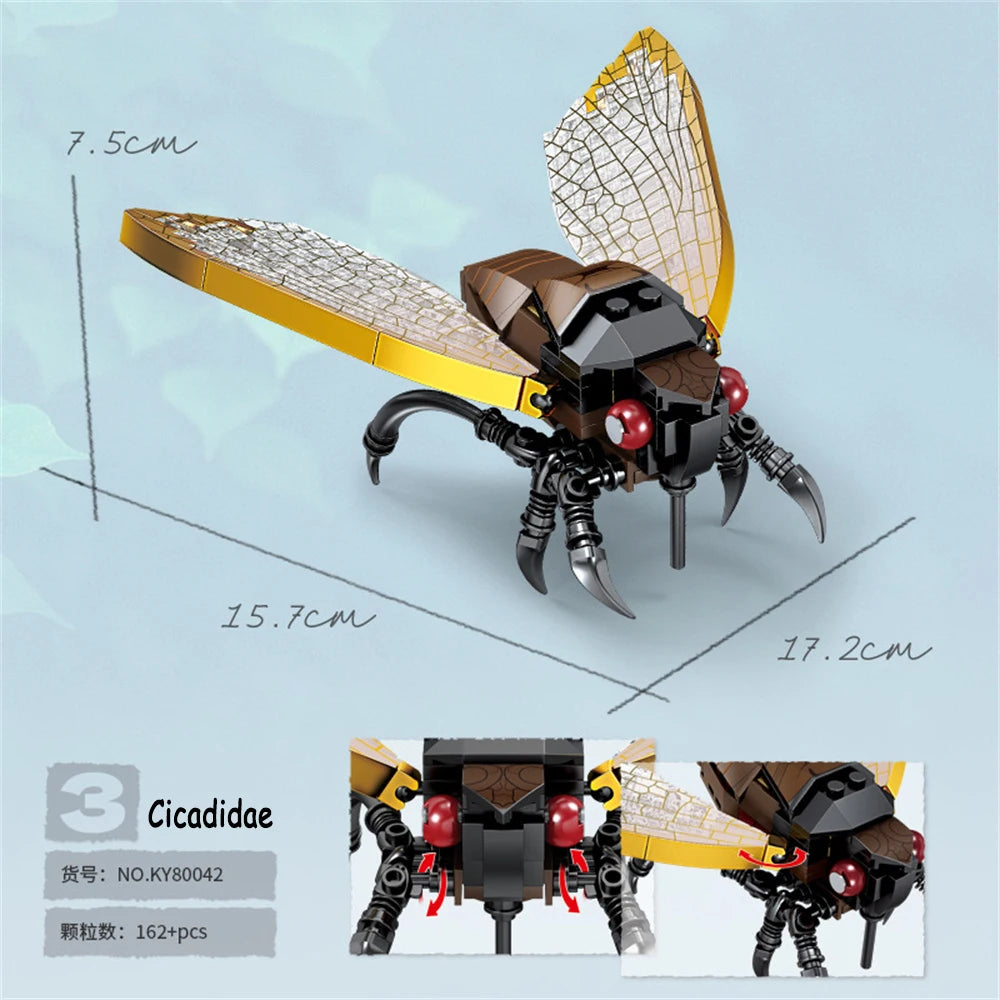 Mosquito Insects Building Blocks Toys Set - Long-Lasting Play for Kids, Great Collectible Models Orchid Mantis Redviidae & More