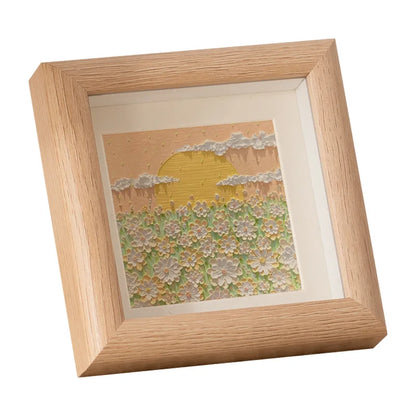 Oil painting stick picture frame pendulum table mini square hollow picture frame Wooden DIY frame photo frame