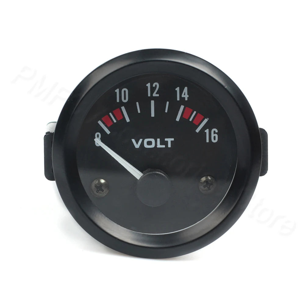Vehicle Meter 12V Automobile Car Gauge 2" 52mm Water Temp Oil Temp Oil Press Fuel Volts Oil press kg Ammeter Gauge Black Shell