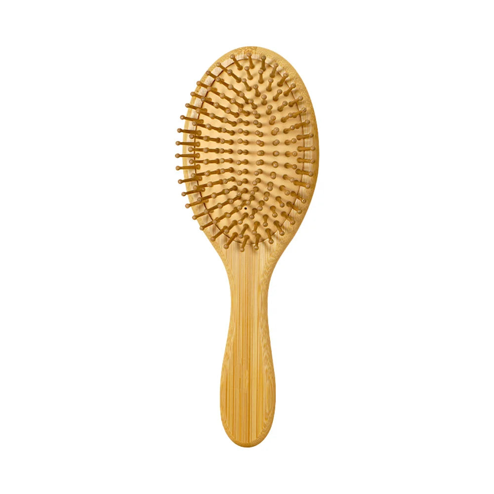 1pc Premium Bamboo Hair Brush Set with Elegant Gift Box Wide-Tooth Detangler&Scalp Massager for Men/Women
