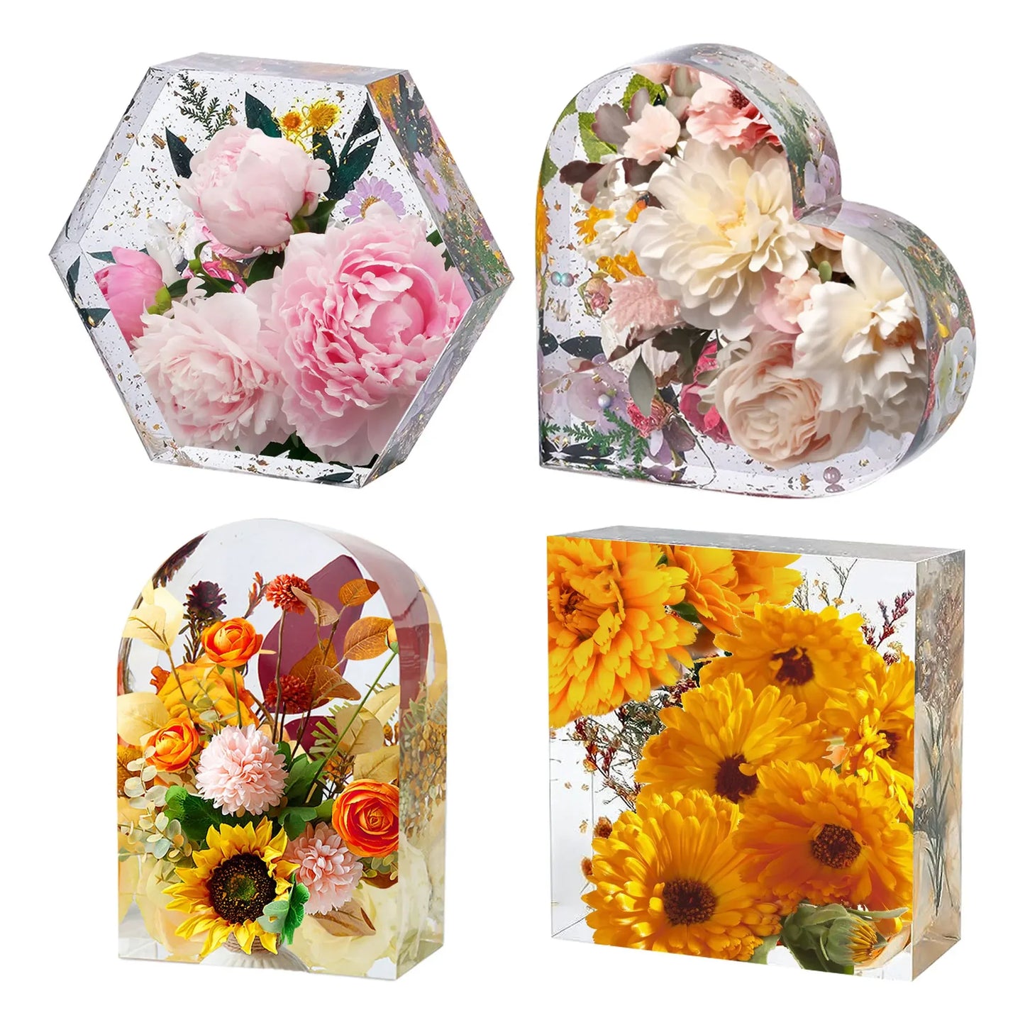 Large Silicone Molds For Resin Large Heart Resin Mold Deep Heart Mold For Flower Preservation Bookend Epoxy Resin Casting Mould
