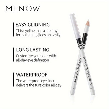 Wooden Rod White Inner Eyeliner Pen Eyelid Under Crease Pen Matte White Pen Beauty Eyeliner Easy Coloring