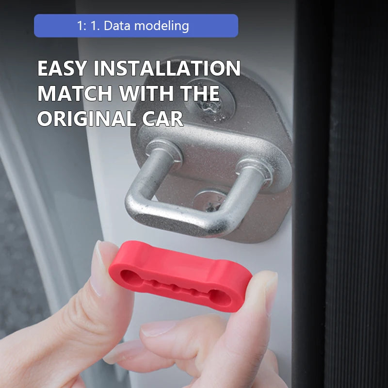 4pcs Car Door Shock Absorber Universal Car Door Buckle Soundproof Deadener Damper Cushion Anti-Vibration Buffer Pad