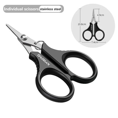 Titanium coated stainless steel fishing scissors pliers for cutting PE braided wire, carp outdoor fishing tool accessories