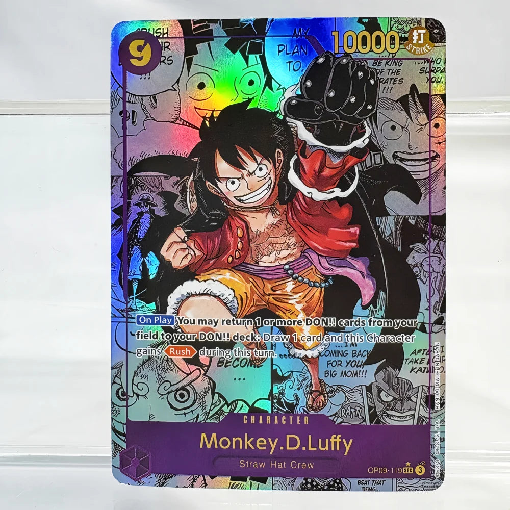 Anime One Piece OPCG English Version Monkey.D.Luffy Straw Hat Crew Portgas.D.Ace Whitebeard Pirates Collection Proxy Cards