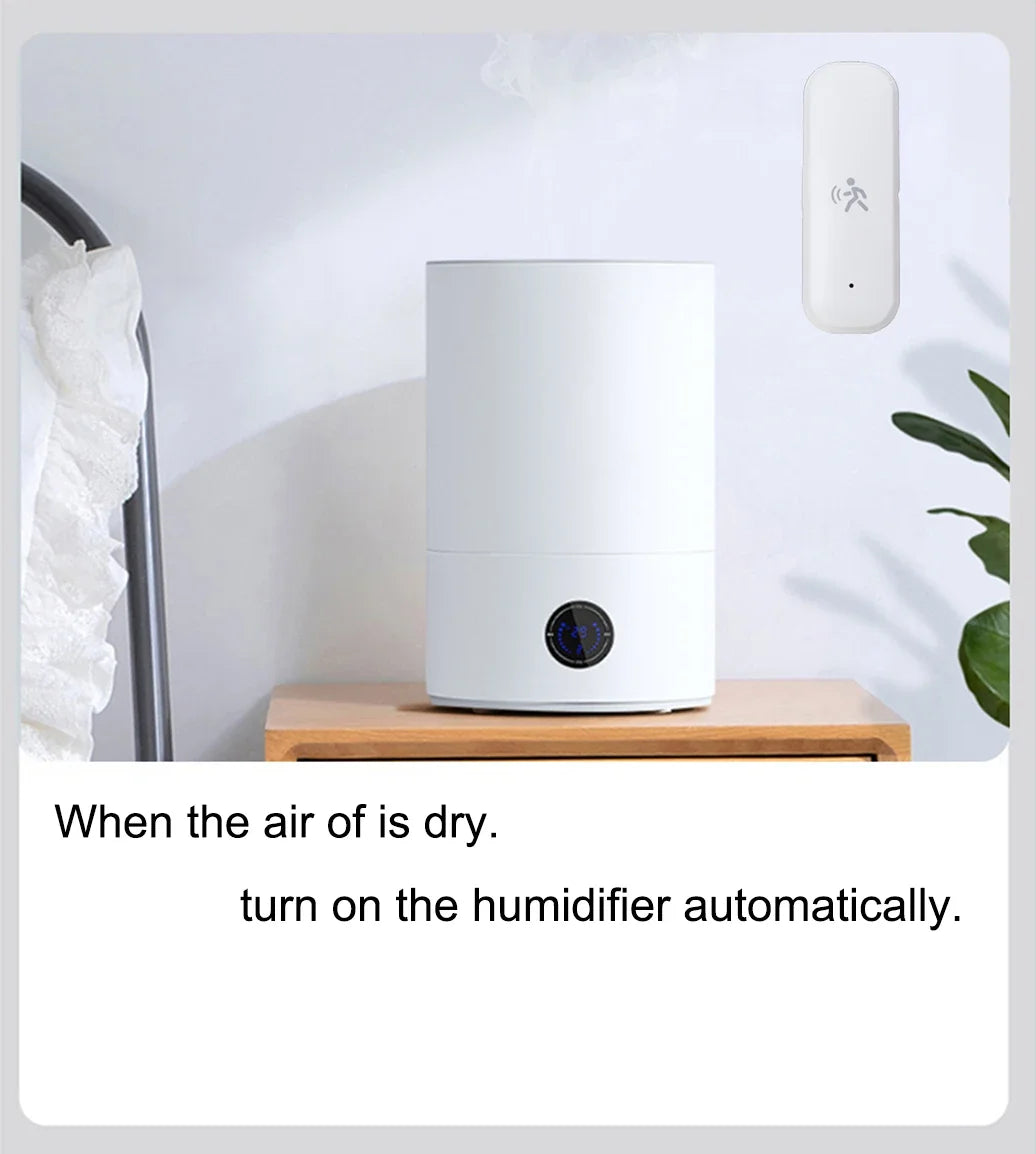 Zigbee 10G MmWave Radar Motion Sensor Human Detector with Illuminance Temperature Humidity Sensor Support Tuya Zigbee2MQTT