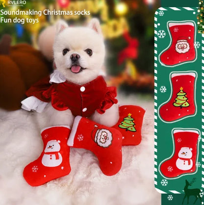 TOWOWO Dog Toys Shoes Pet Cotton Rope Slippers Sound Making Toys Teeth Cleaning Built-in BB Airbag Round Ball Bell Various