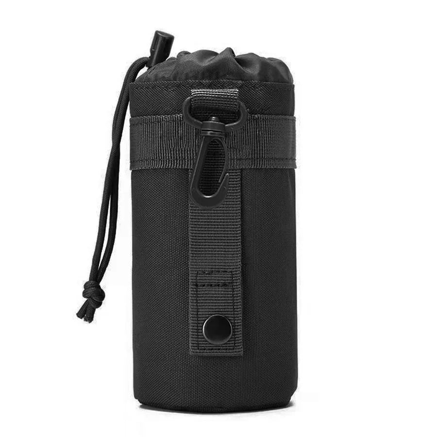 Outdoor Molle Water Bottle Bag Rack Camping Hiking Bicycle Bottle Bag Pulling Rope Multi functional Bottle Bag