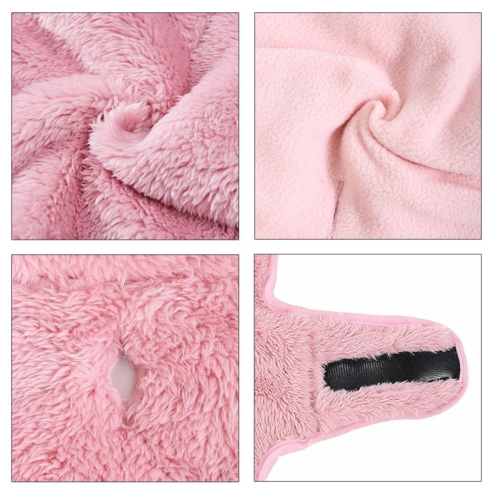 Cute Pet Jacket Coat Adjustable Soft High Neck Kitten Apparel Reversible Warm Fleece Autumn Winter Costume For Small Cats Sphynx