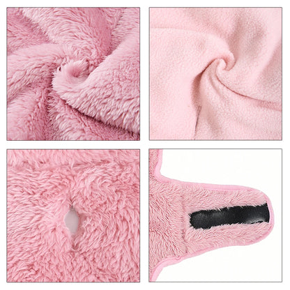 Cute Pet Jacket Coat Adjustable Soft High Neck Kitten Apparel Reversible Warm Fleece Autumn Winter Costume For Small Cats Sphynx