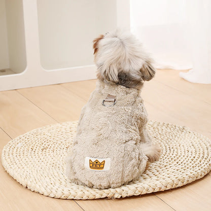 Pet Dog Clothes Cozy Soft Fleece Puppy Cat Jumpsuit For Small Medium Dogs Cats Winter Warm Clothes With Elasicity Yorkshire Pug
