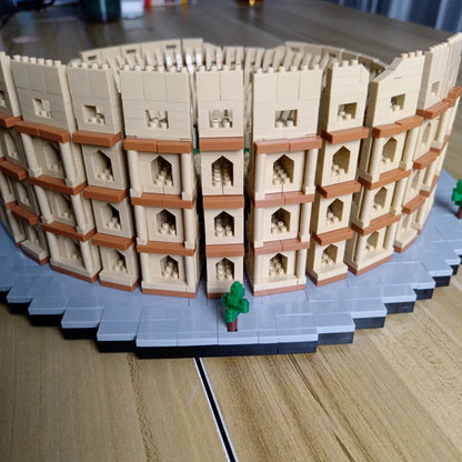 KNEW BUILT The Leaning Tower of Pisa Euro Constrution Micro Mini Building Blocks for Adult Child Toys Set Roma Colosseum Bricks