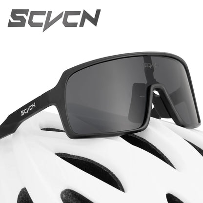 SCVCN Polarized Cycling Sunglasses Men Mtb Sports UV400 Photochormic Glasses Goggles Bicycle Bike Glasses Women Cycling Eyewear