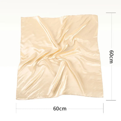 New Solid 60x60cm Square Scarf Single Imitation Silk Bright Light And Satin Performance Scarves Party Gift