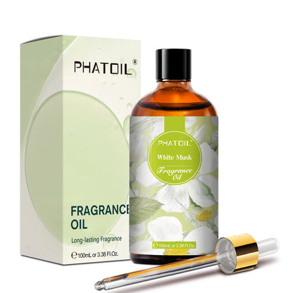 PHATOIL 100ml Fragrance Oil with Dropper White Musk Orange Blossom Bubble Gum Baby Powder Coffee Essential Oil For  Aromatherapy
