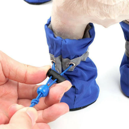 4PCS Small Dog Shoes Hiking Boots Waterproof Dog Shoes Medium Slippers for Puppy Boots Shoes for Small Dogs XGX01