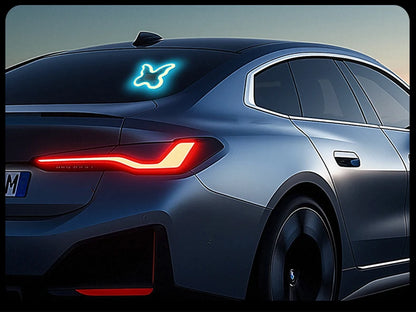 Universal Solar Atmosphere Light Heart-shaped Dynamic Gradient LED Fit Car Interior Ambient Light Decoration Accessory RGB