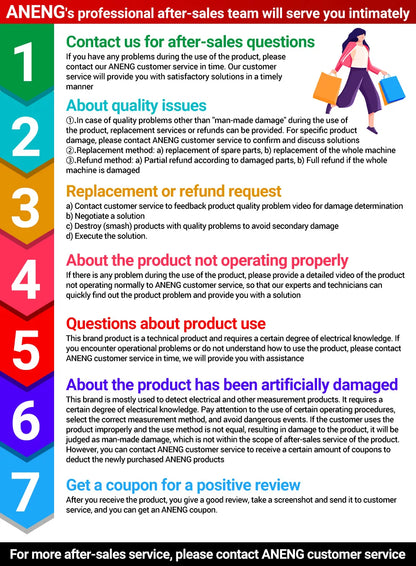 ANENG DM850 Digital Multimeter Automatic Professional 1999 Counts Auto AC/DC Votage Tester Ohm Current Ammeter Detector Tool