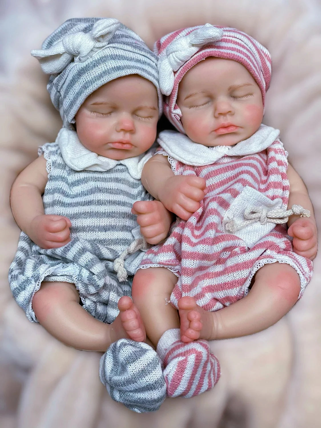 33cm Can Open Mouth Full Body Solid Silicone LouLou Reborn Girl and Boy Doll Soft Touch Handmade  Reborn Corpo De Silicone