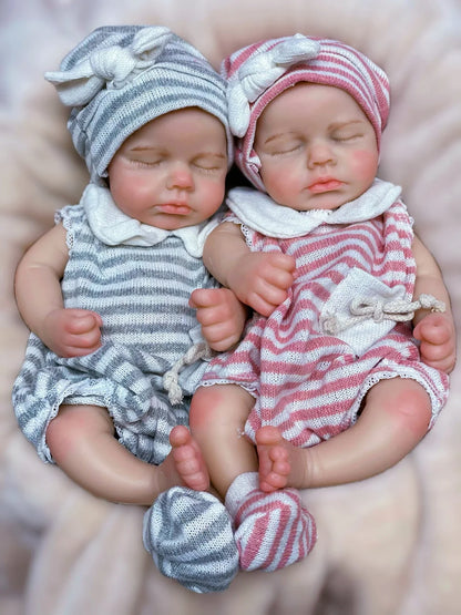 33cm Can Open Mouth Full Body Solid Silicone LouLou Reborn Girl and Boy Doll Soft Touch Handmade  Reborn Corpo De Silicone
