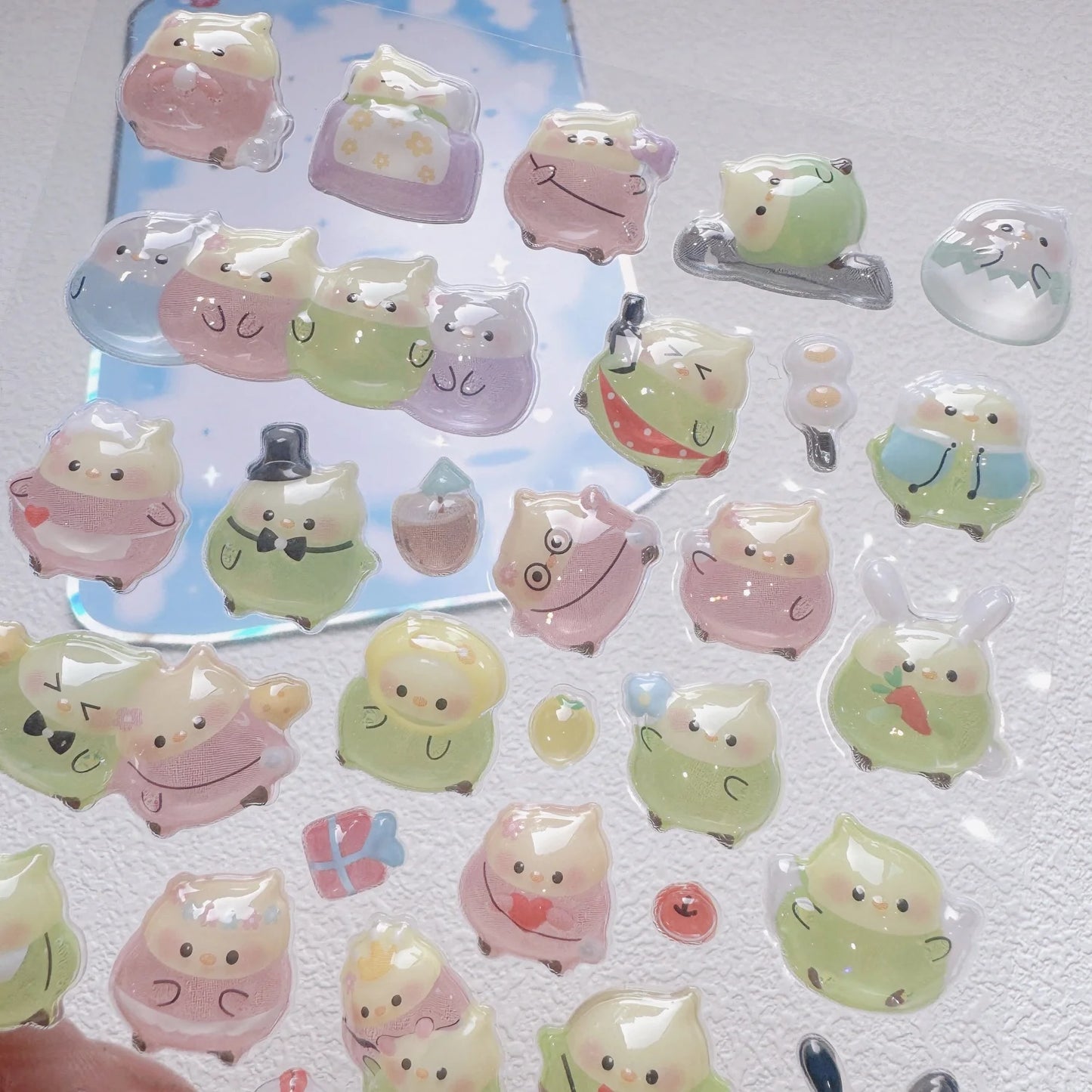 NEKONI Cute Animals Seal Bear Penguin 3D Stickers Scrapbooking DIY Journaling Stationery Diary Cute Stickers School Supply