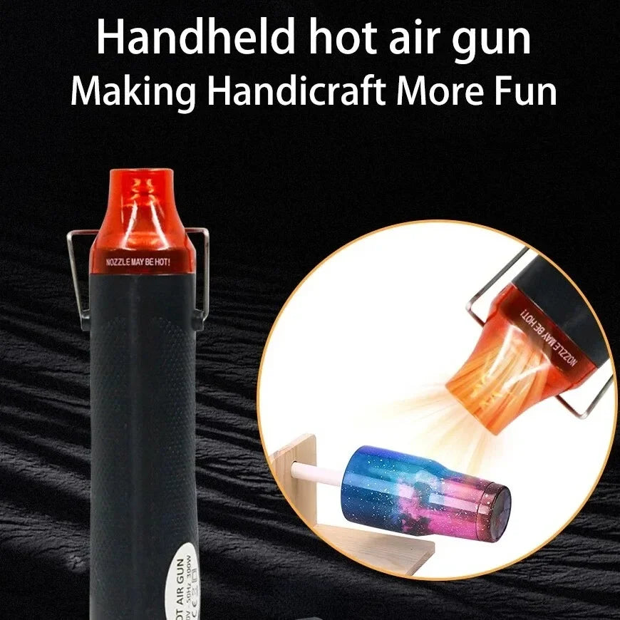 220/110V Hot Air Gun DIY Tool Heat Electric Power Tool Mini Soldering Temperature Crafts Blower with Supporting Seat Shrink